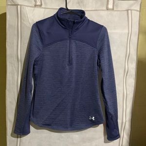 Purple under armor quarter zip, size small